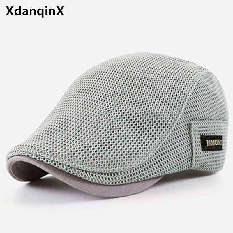 NOUVEAU MEN MEN CAP MESH BOURCE BERETS Taille réglable NOUVEAU ÉCRAN SUR VENTILATED ULTRATHIN CAPS SPORT CASSORATIQUE CAP J220722