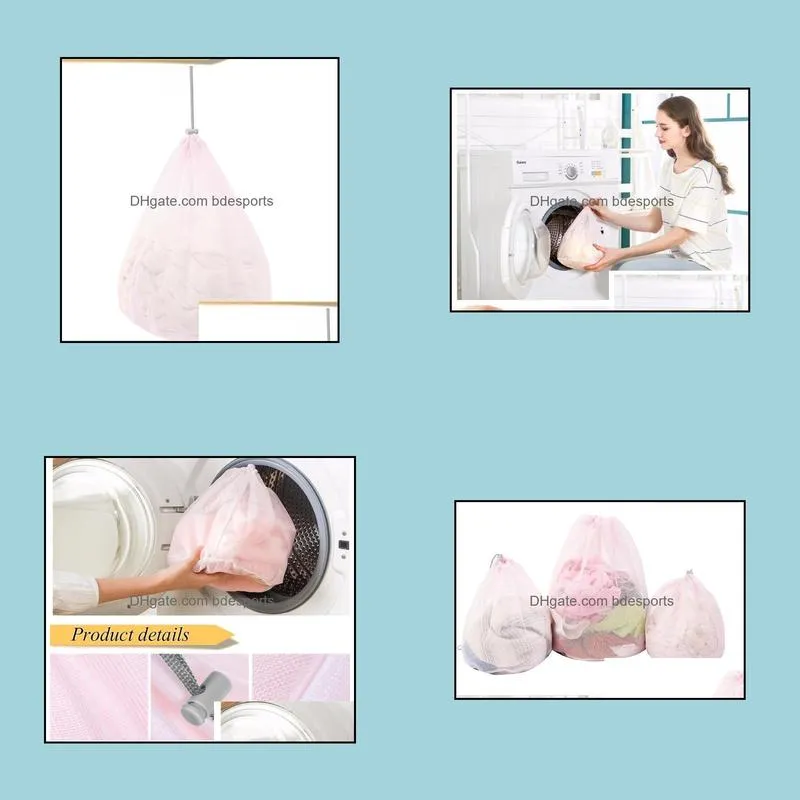 3pcs/set Mesh Laundry Bags Baskets For Bra underwear Clothes Lingerie House Cleaning Tool Washing Machine Accessories