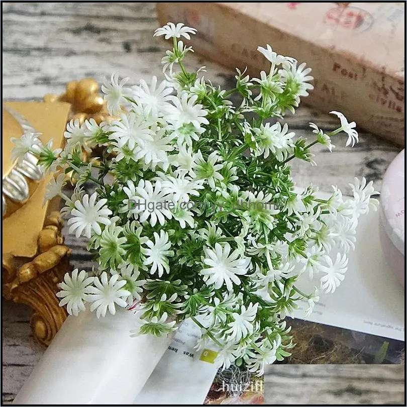 Decorative Flowers & Wreaths 1pc Mimosa Stargrass Artificial Flower Branch Home El Decoration Floral Arrangement Ornament Wedding Pography