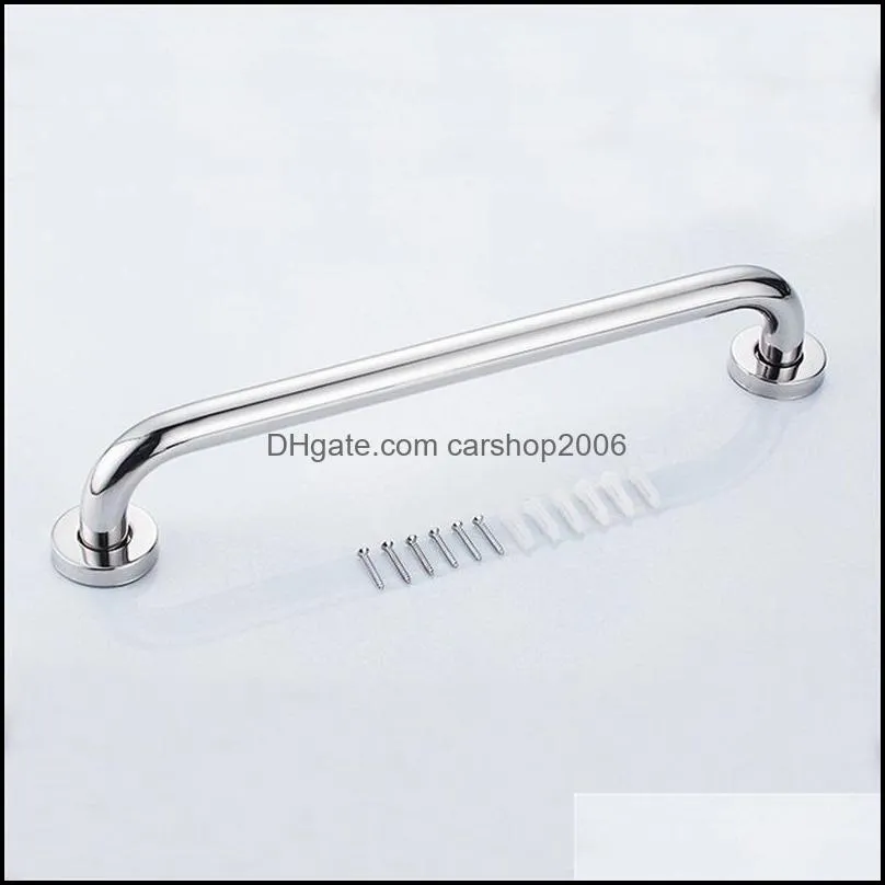 30/40/50cm Stainless Steel Bathroom Tub Handrail Grab Bar Shower Safety Support Handle Towel Rack 2429 T2