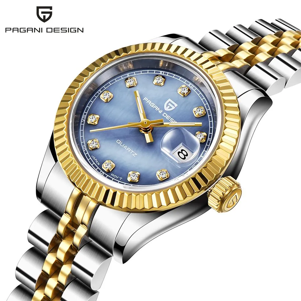CWP Pagani Sapphire 최고 브랜드 고급 손목 시계 스테인리스 스틸 쿼츠 시계 현대 손목 시계 여성