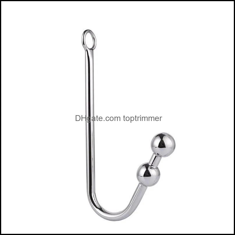 Stainless Steel Anal Hook Prostate Massage Gay Butt Plug with Ball Dilator for Men and Women