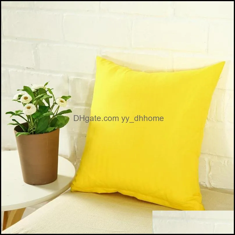 home sofa comfortable pillowcase cushion cover pure color polyester pillow case decor pillow case blank 45*45cm wq279