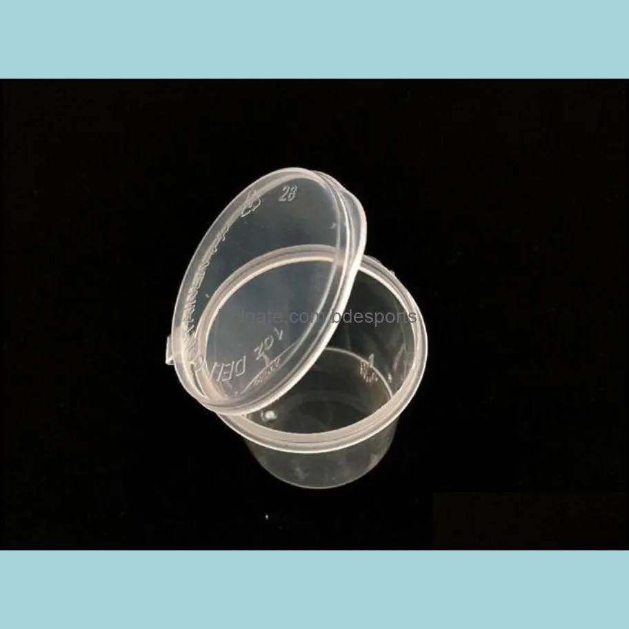 WHOLE SALE 1OZ Disposable plastic portion cup Condiment Sauce Snack Souffle Dressing, Jello Shot Cup Containers Packing Boxes