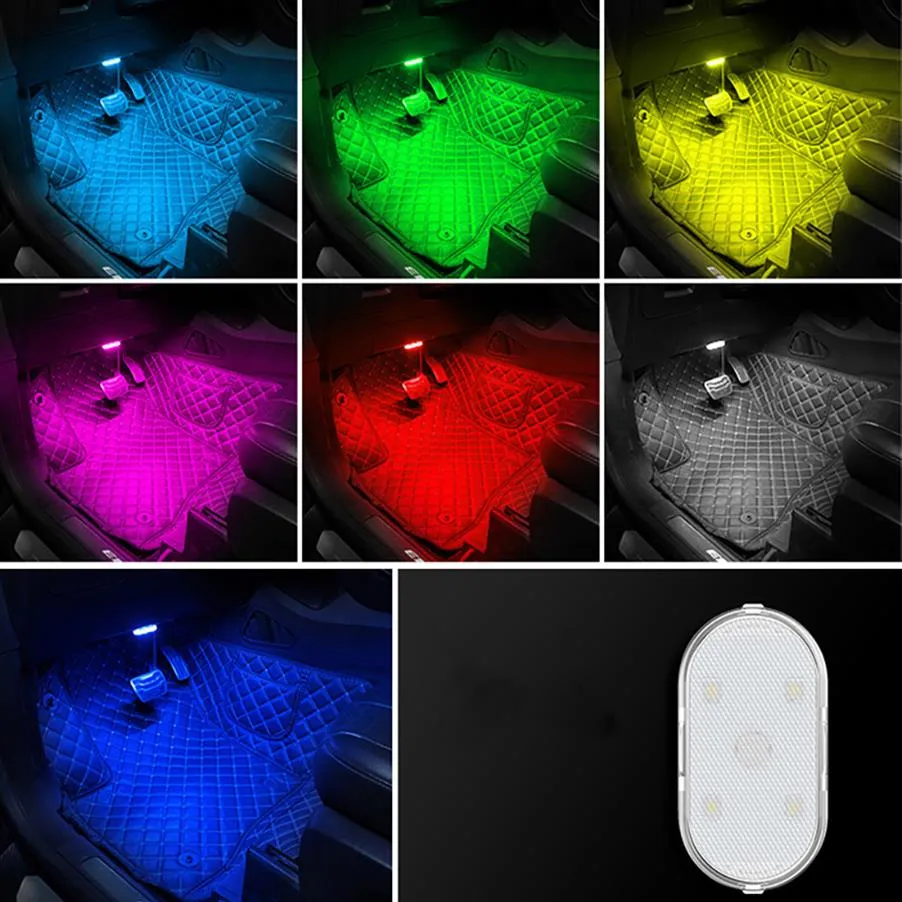 Car Light Interior Decorative Foot Atmosphere Lights Wireless Invisible Led Breathing Lights2308