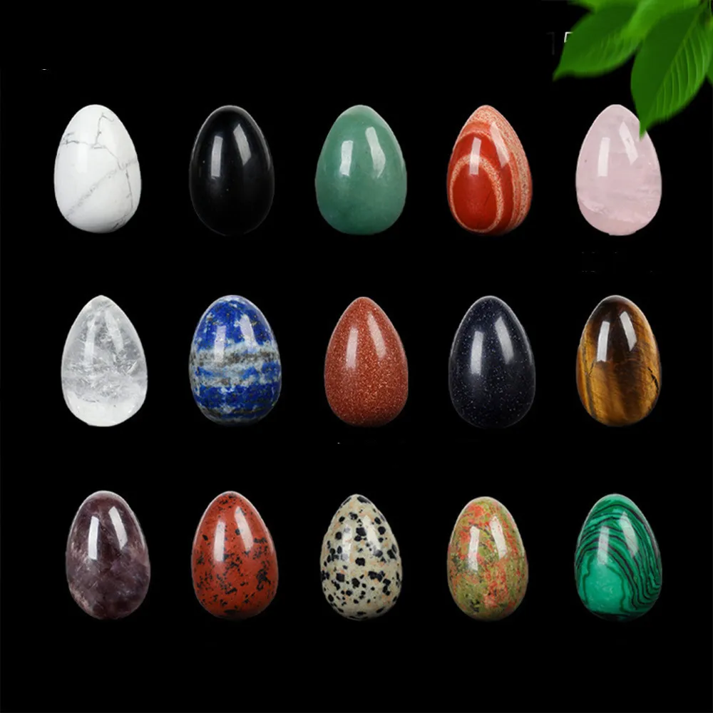 Natural Crystal Jade Egg Art Yoni Blue Chicken Eggs Reiki Healing 