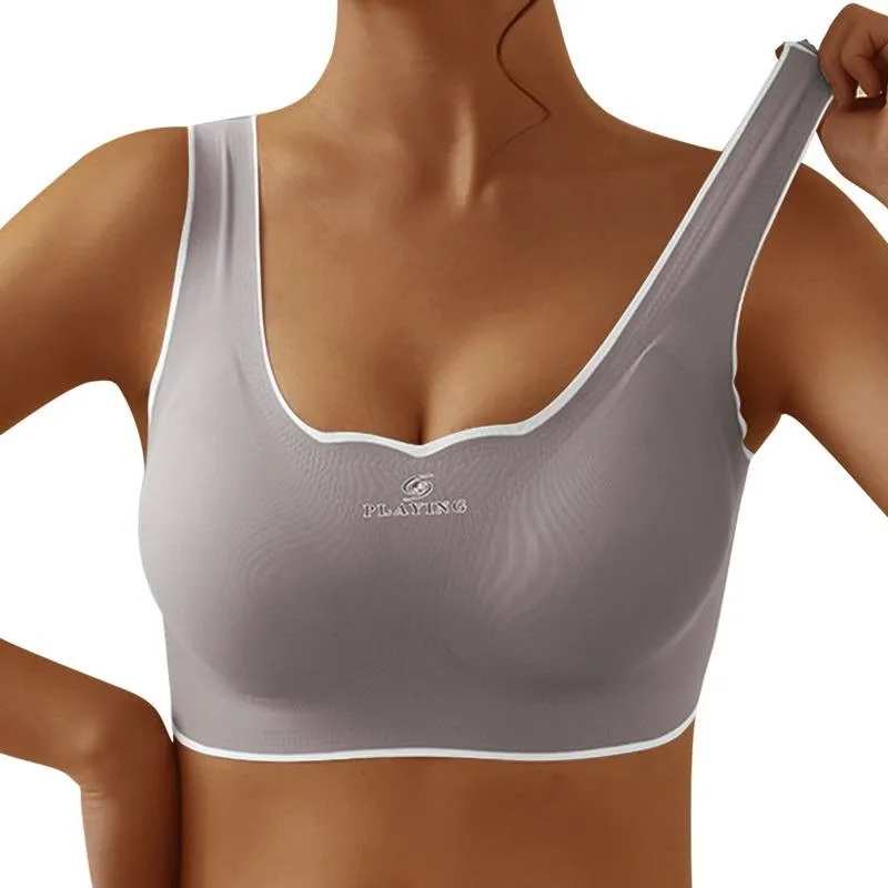 Latex Seamless Non Wireless Bra One Piece Sports Sleep Vest For Women Full  Cup Breathable Bralette For Yoga And Sports Underwear Women From Yongyifu,  $44.85