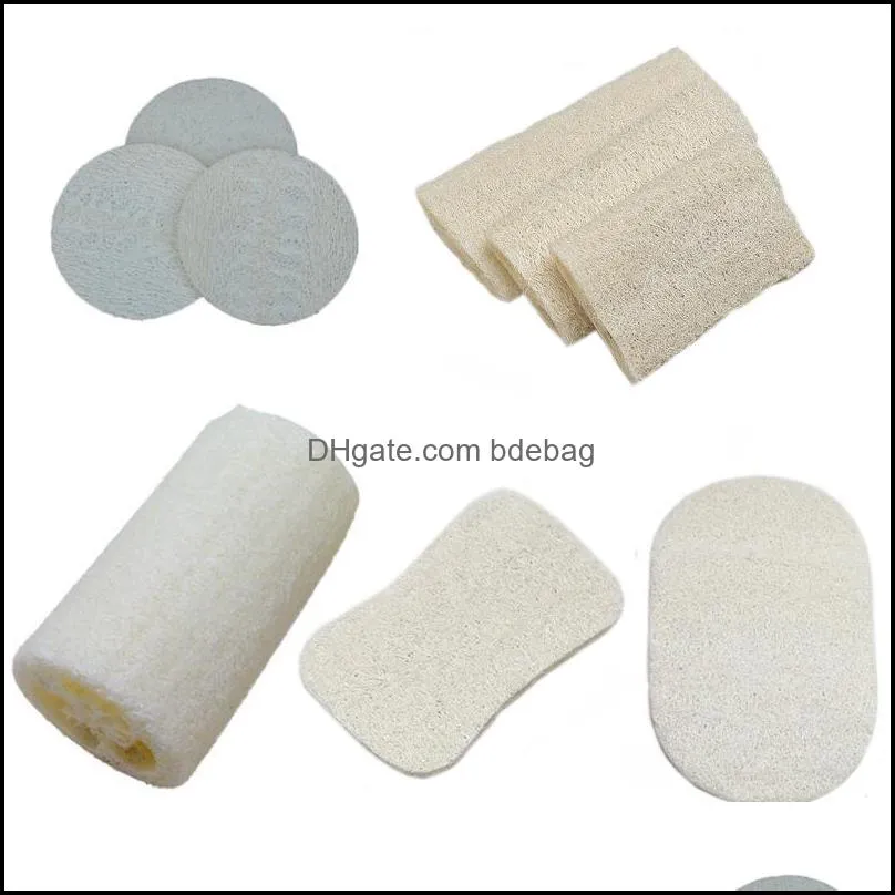 5.5cm/6cm/7cm/8cm Round Natural Loofah Pad Facial Cleaning Sponge