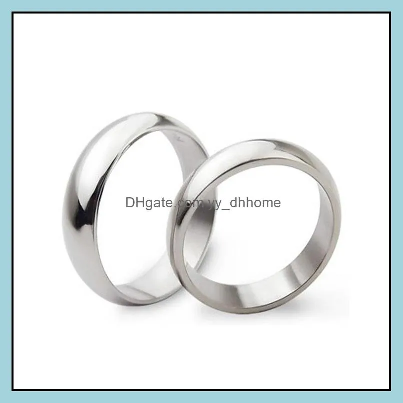 width 6mm stainless steel band rings for women men lover couple fashion love wedding party jewelry