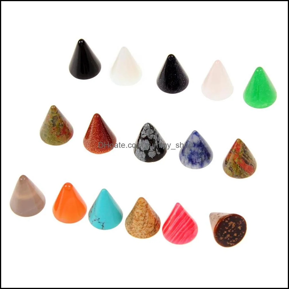 natural stone 10*14mm non-porous cone shape yoga healing decoration jewelry accessories