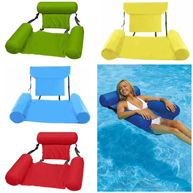 Плавательное надувное кровать складное плавающее кресло пляжное пляжное бассейн для бассейна водолаз