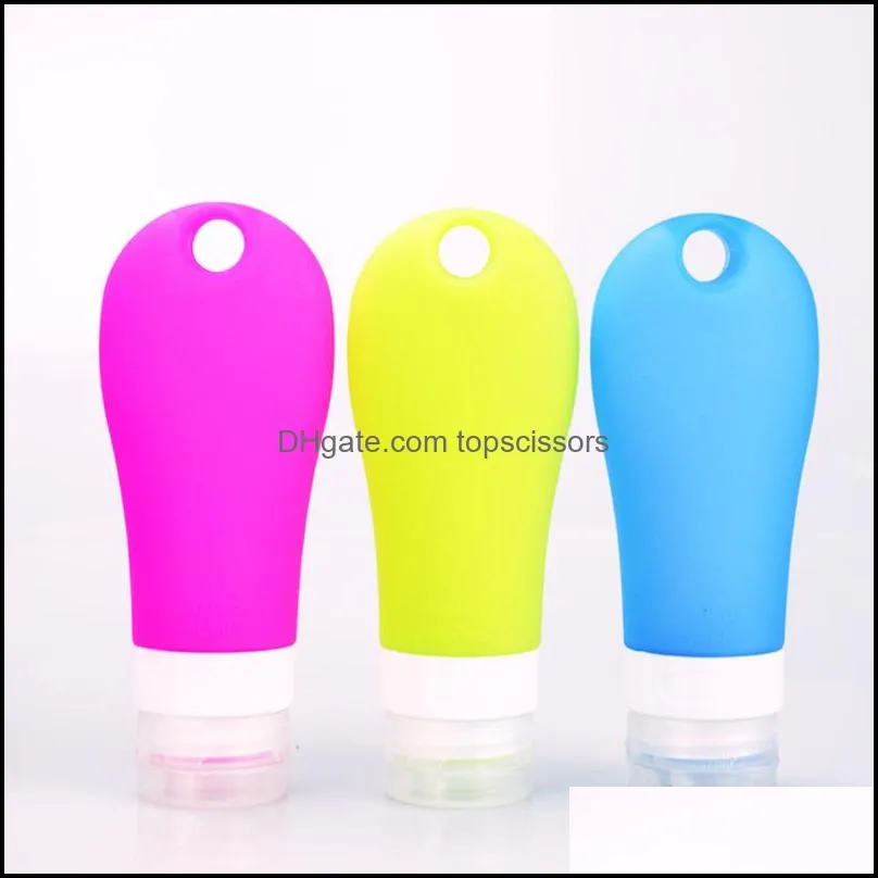 38ml 60ml 90ml Portable Silicone Filling Bottle Travel Men Women Shampoo Bath Tourism Cosmetics Organizer Silica Gel bottle Pocket