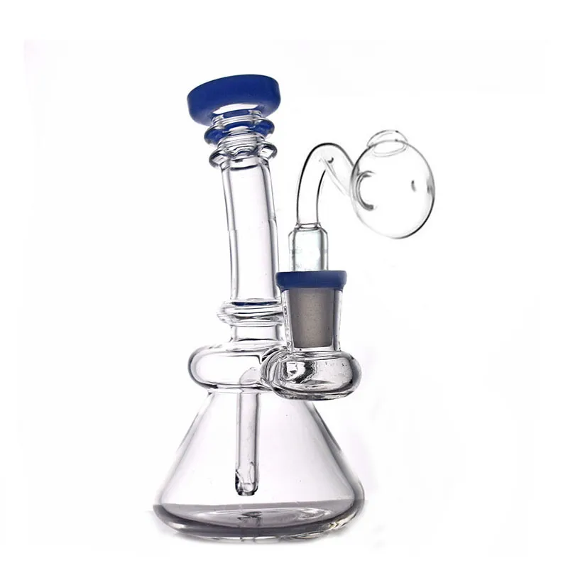 With Big Size Glass Oil Burner Pipe Dab Rig Colorful Thick Glass Beaker Bongs Hookahs Inline Perc Water Pipes 14mm Joint