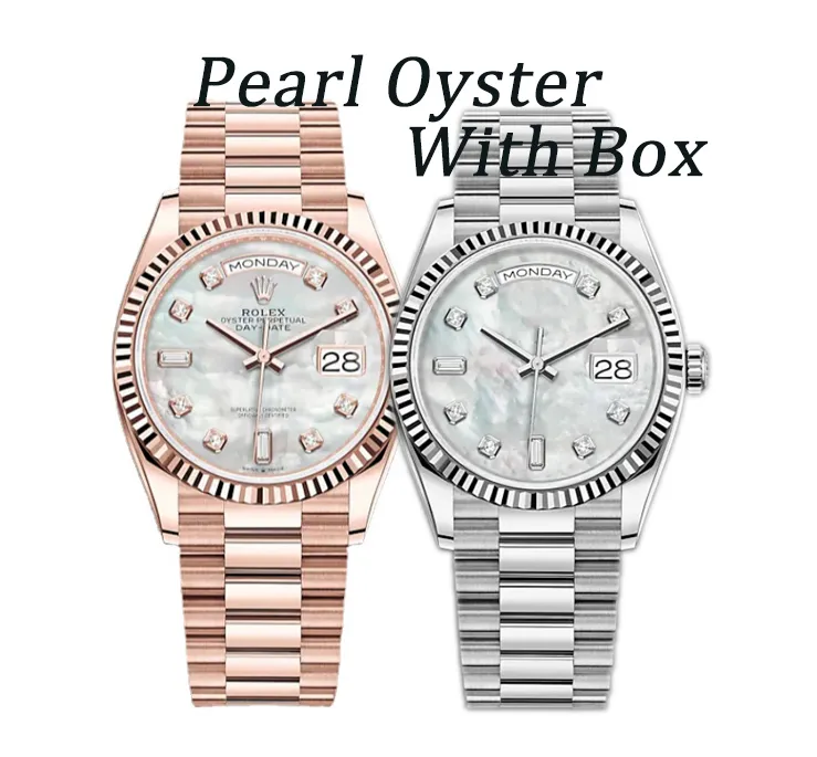 Watchsc- 41mm Automatic Watch With Box Mens Womens Stainless Steel Waterproof Luminous Watches 001