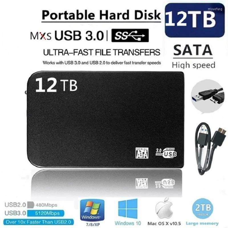 Discos rígidos externos 2,5 8 TB Unidade de estado sólido 12 TB Dispositivo de armazenamento Computador portátil USB 3.0 SSD Disco móvel externo