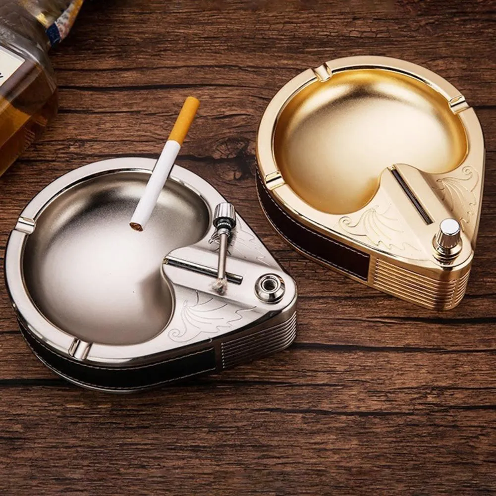 Retro Metal Portable Ashtray with Ten Thousand Match Lighter for Cigarettes,  Cigars, and Smokeless Ash from Dhgate Accessories