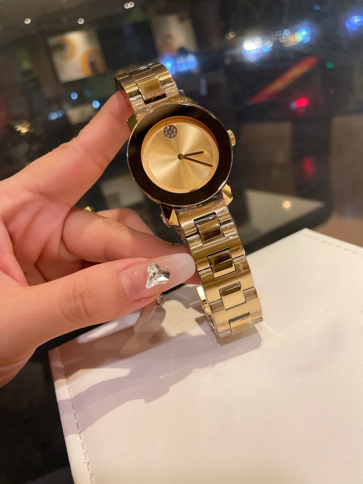 Mulher luxo designer relógio movimento suíço relógios k1 cristal conjunto com diamantes 316l aço inoxidável dial cinta relógios 36mm245r