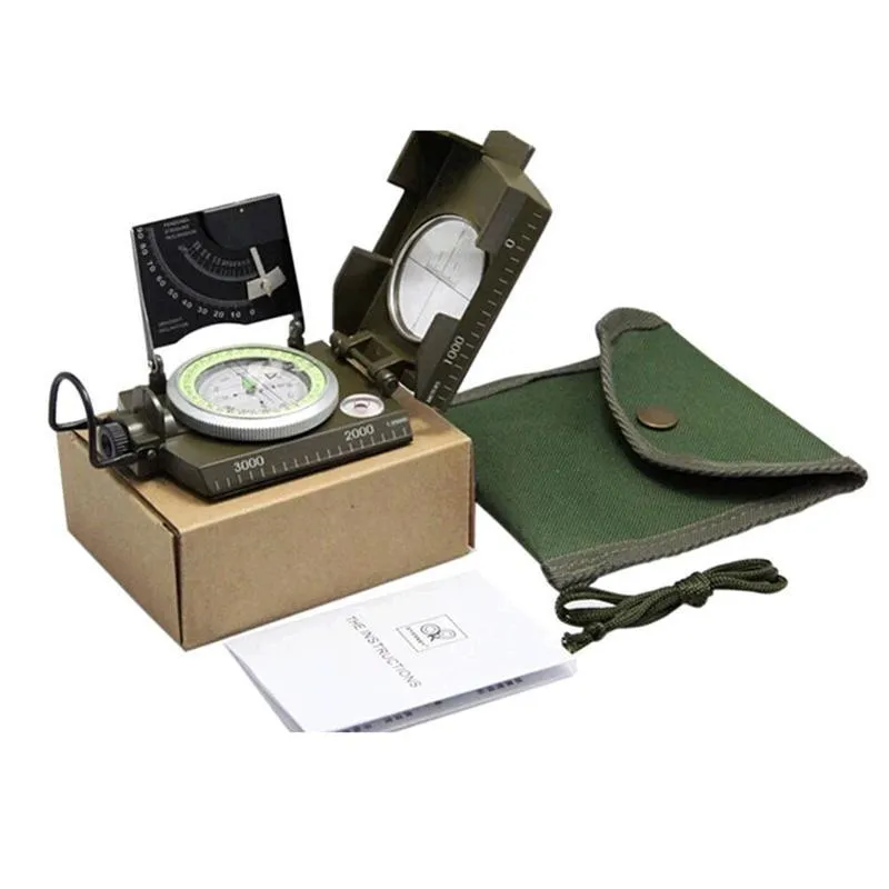 Outdoor-Gadgets Professionelle Sichtung Leucht Kompass Clinometer Militär Armee Geologie Mit Mondlicht Für Wandern CampinOutdoor220U