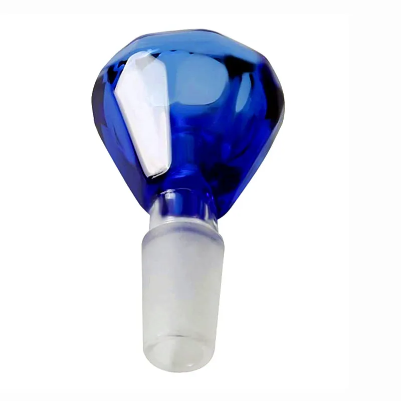 Riscaldatore da 14 mm Attacco per vetro per cera Bocchino Adattatore per cappuccio Testa a bolla Parte di ricambio a forma di diamante blu Regalo di Natale Piccolo