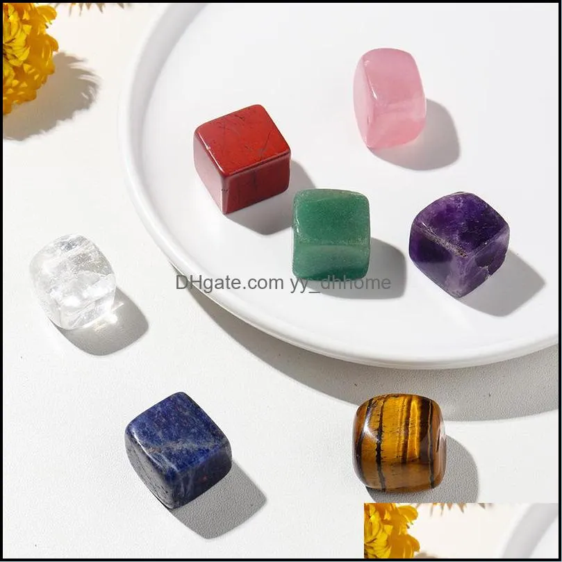 natural crystal 1.5-2cm square stone ornaments quartz healing crystals energy reiki gem craft hand pieces living room decoration