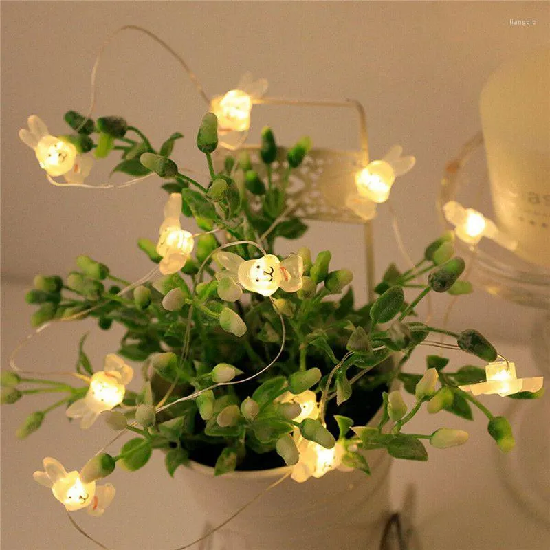 Strings LED -batterijbox Easter Decoratie Licht String Waterdichte schattige 2m Pinwireled stringsled