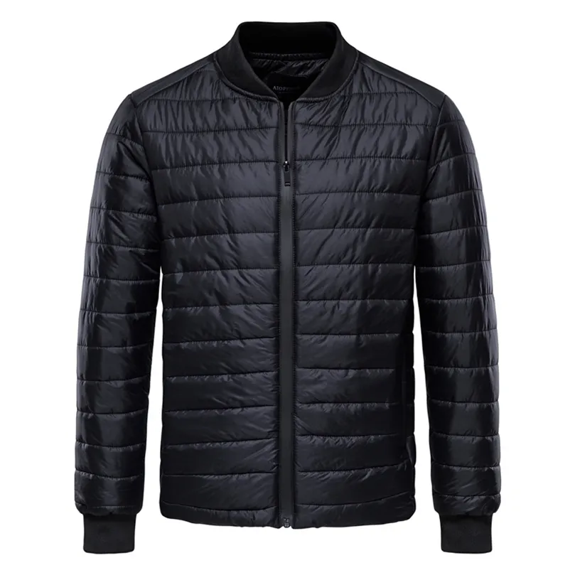aiopeson 두꺼운 기본 파카 남성 캐주얼 한 단색 스탠드 칼라 지퍼 남성 재킷과 코트 남성용 겨울 품질 따뜻한 코트 220817