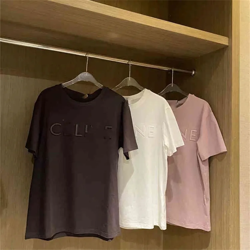 66% OFF High Quality new Saijia summer steel seal three dimensional letter printing simple leisure fashion T-shirt for men and women
