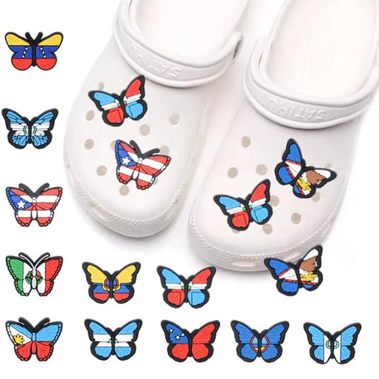 Wholesale Butterfly Mexican Croc Shoes Charms Custom Designer Kids Croc