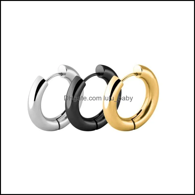 Body Arts Tattoos Art Health Beauty Occident Style Titanium Steel Earring Hoops Big Hoop Earrings Jewelry For Men And Wo Dhkv8