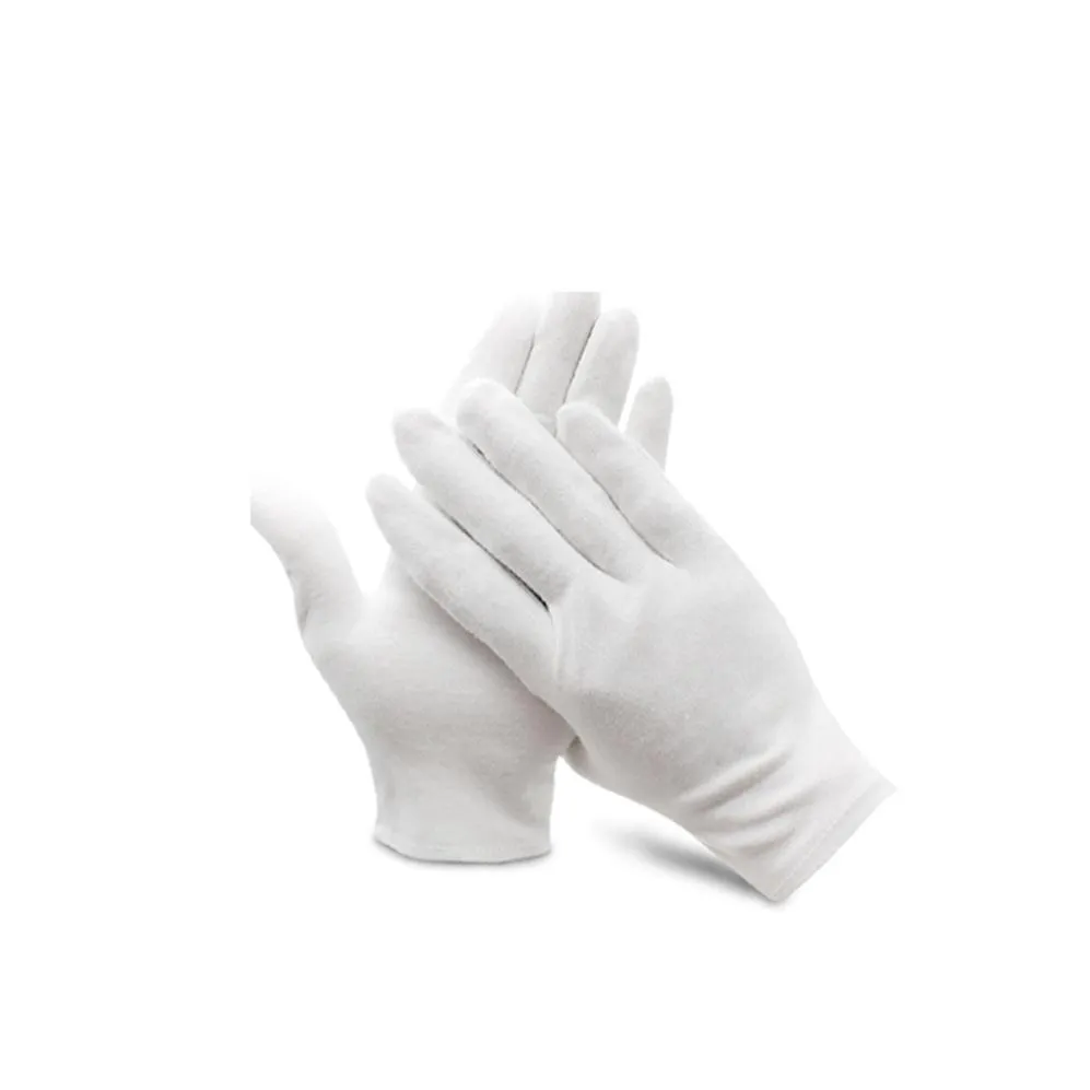 Witte kwaliteit katoenen werkhandschoenen voor zowel mannen als vrouwen vezels is comfortabel ademend297K