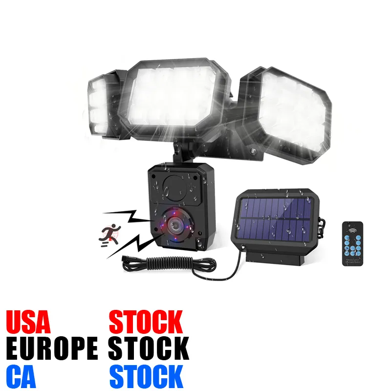 Solar Motion Lights Outdoor LED Flood Light IP65 Wodoodporny Motion Oświetlenie Oświetlenie Bezpieczeństwo USA