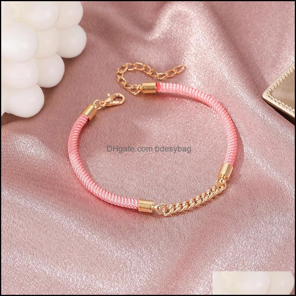 4pcs/lot bracelet jewelry friendship hand-woven heart charms rope chain bracelet lucky rope love hand couple bracelet