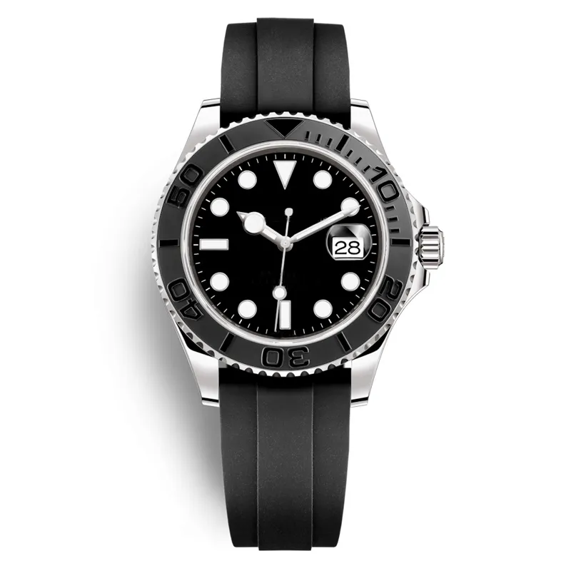 AAA New Watch Mens 자동 기계식 세라믹 시계 스테인리스 스틸 글라이딩 클래스 손목 시계 사파이어 슈퍼 Luminous