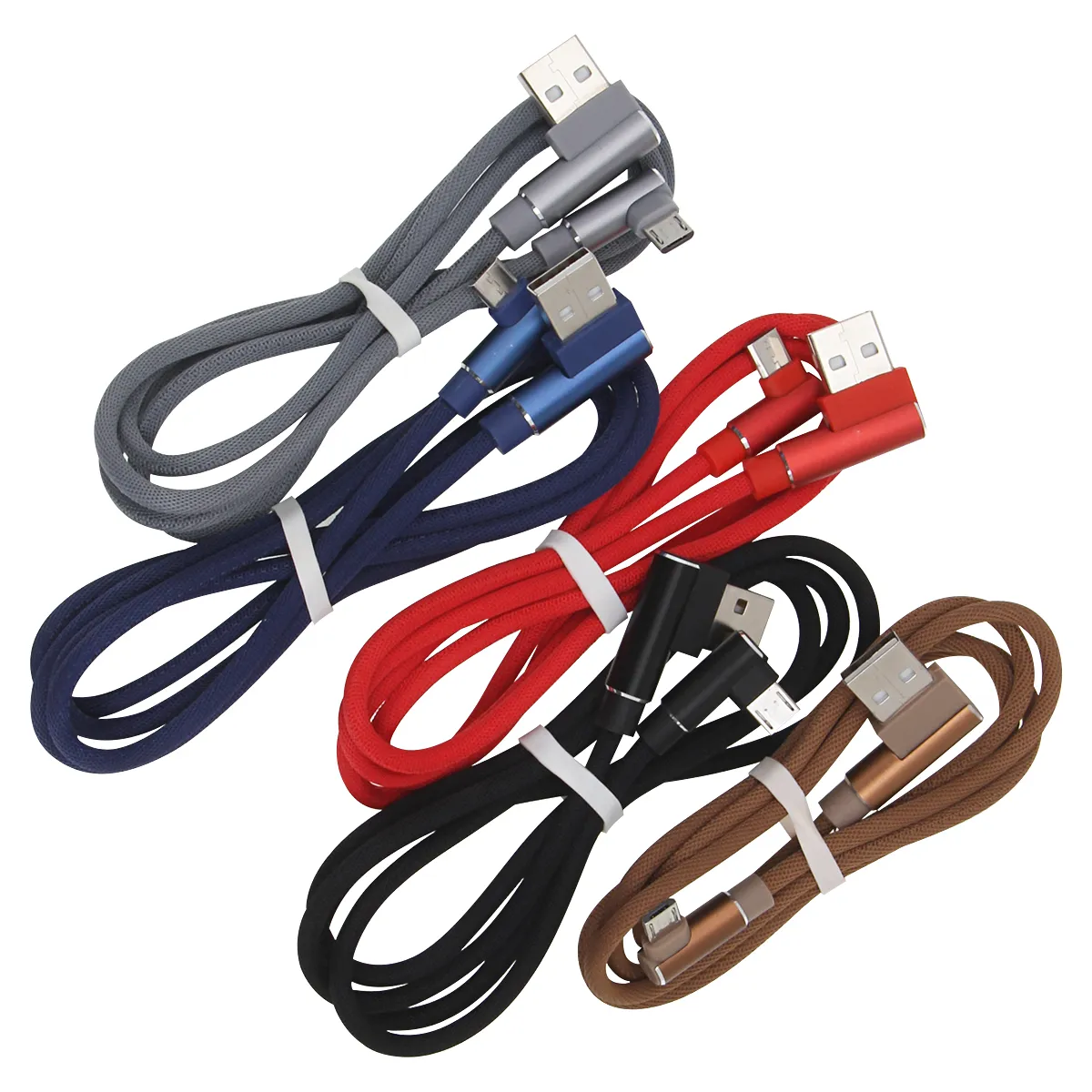 90 graders typ C Micro USB-kabel Fast Charge 1M 2M 3M Telefonkablar för Xiaomi 12 11 Samsung Huawei Type-C Microusb-sladd