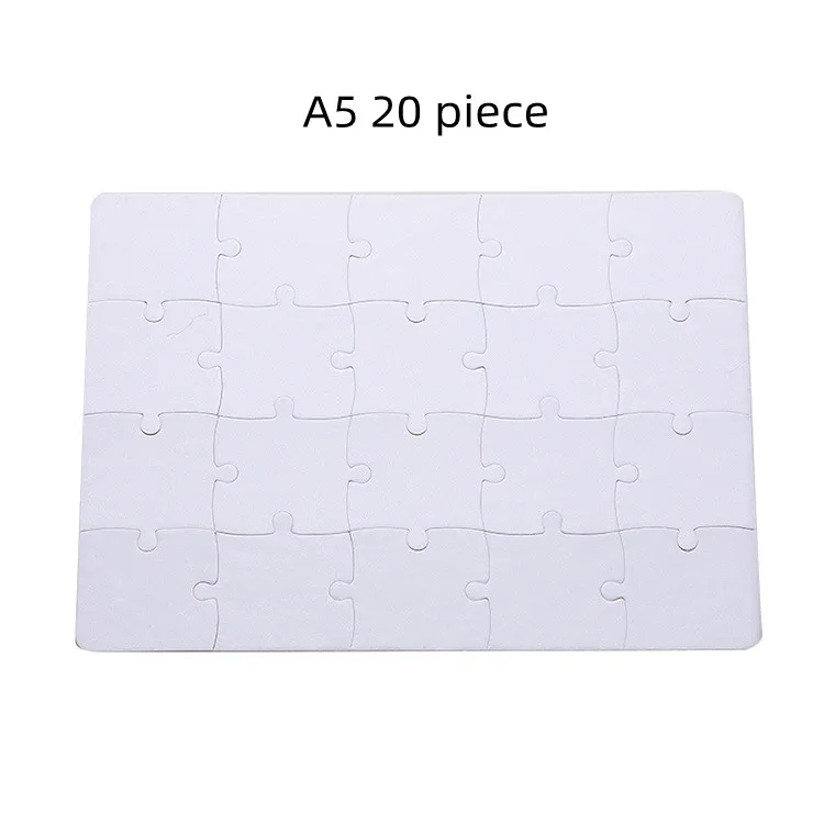 A4 A5 Sublimation Puzzle Party Favor Blancs Transfert De Chaleur Papier Jigsaw Artisanat DIY Puzzles Blancs pour L'impression Photo