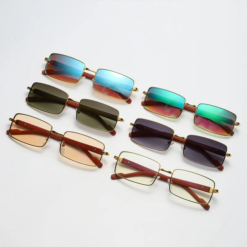 Vintage Clear Lens Designer Sunglasses for Women Men 2024 UV400 Protection Retro Small Eyewear