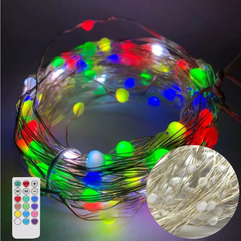 Strings Christmas Wedding Party Decoratie Licht WS2812B SK6812 IC Pixels RGB LED Fairy String Adresable individueel USB 10m 20mled Strin