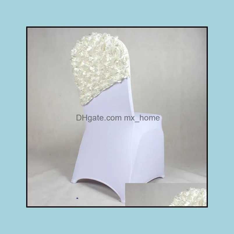 new arrival elegant rose flower chair cover cap,chair sash sashes for wedding decoration,cap cover chair wedding sn771