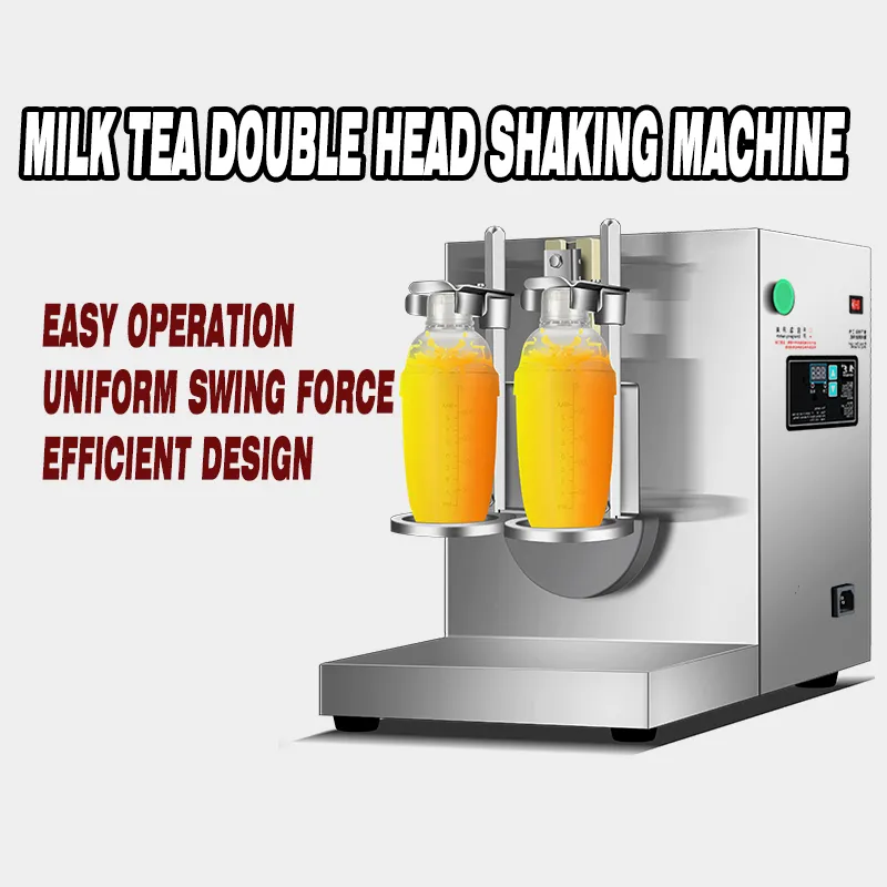Macchine elettriche automatiche di scuotimento del caffè dell'attrezzatura della bevanda del tè del latte della macchina di oscillazione dell'acciaio inossidabile della doppia testa