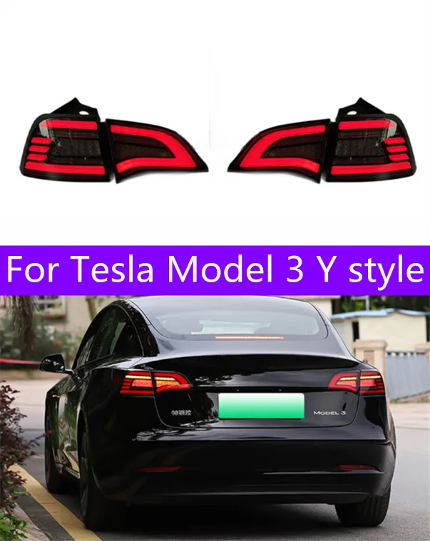 Peças de carro Mercadorias luz da cauda para tesla modelo 3 y estilo taillights lâmpada traseira LED sinal de estacionamento