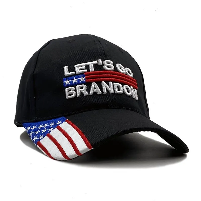 Lets Go Brandon FJB Slogan Baseball Cap Four Seasons Outdoor Sun Cotton Snapback Women Män broderad pappa hatt