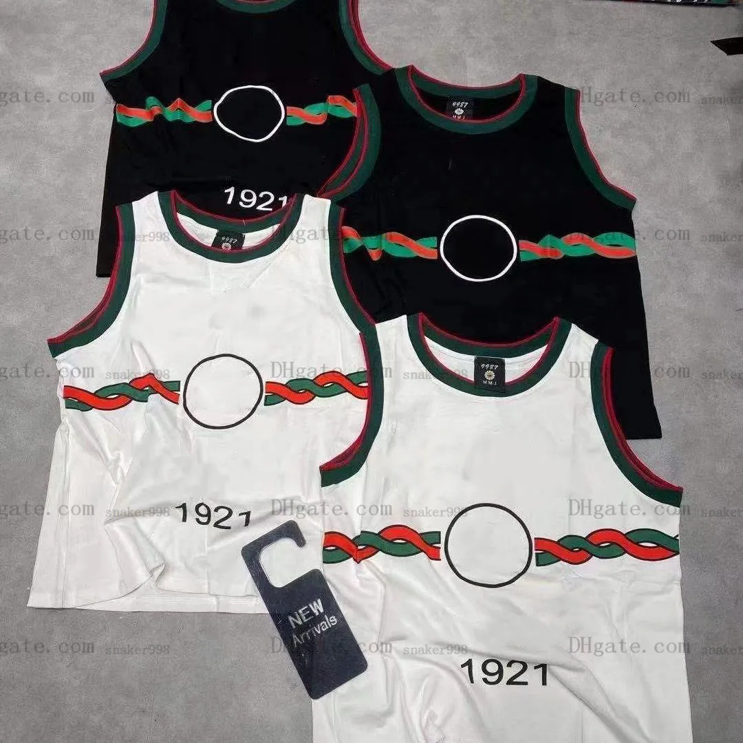 SS22 Heren Tank Tops 1921 Serie Katoen Effen Gebreide Tank Mannen Vest Mans Dames Vesten Merk Ondergoed Maat M-XXL296D