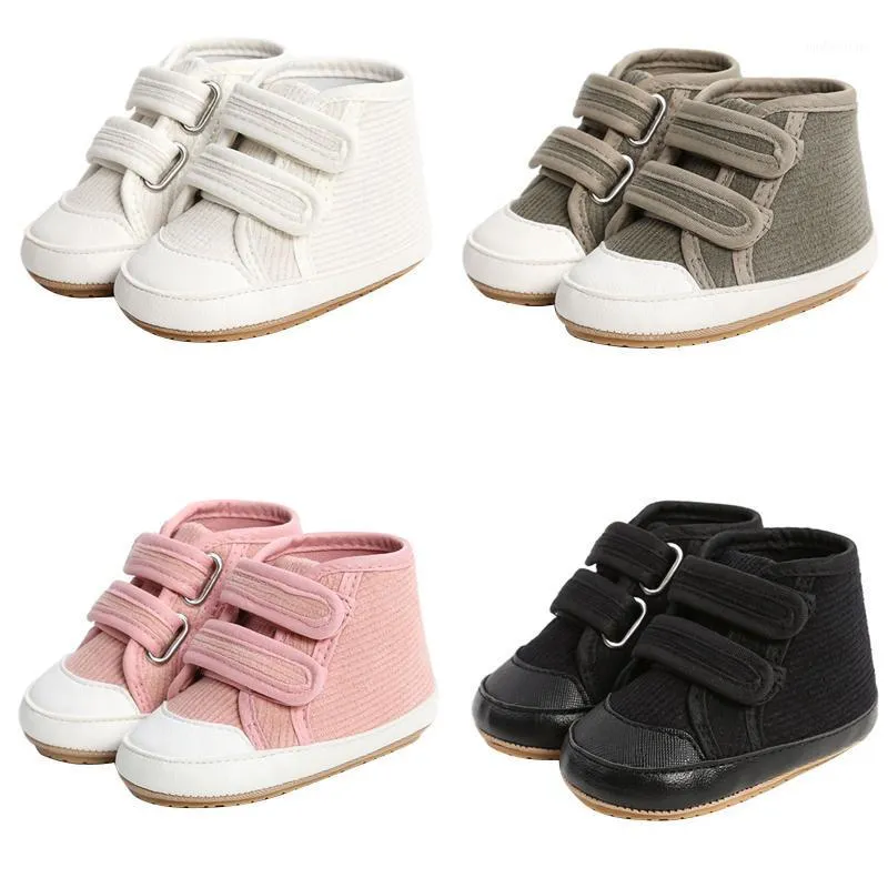 Primeiros Walkers Baby High Gang Shoes Garota Menina Solid Sneaker Cotton Casual Casual Casual Casual Corduro