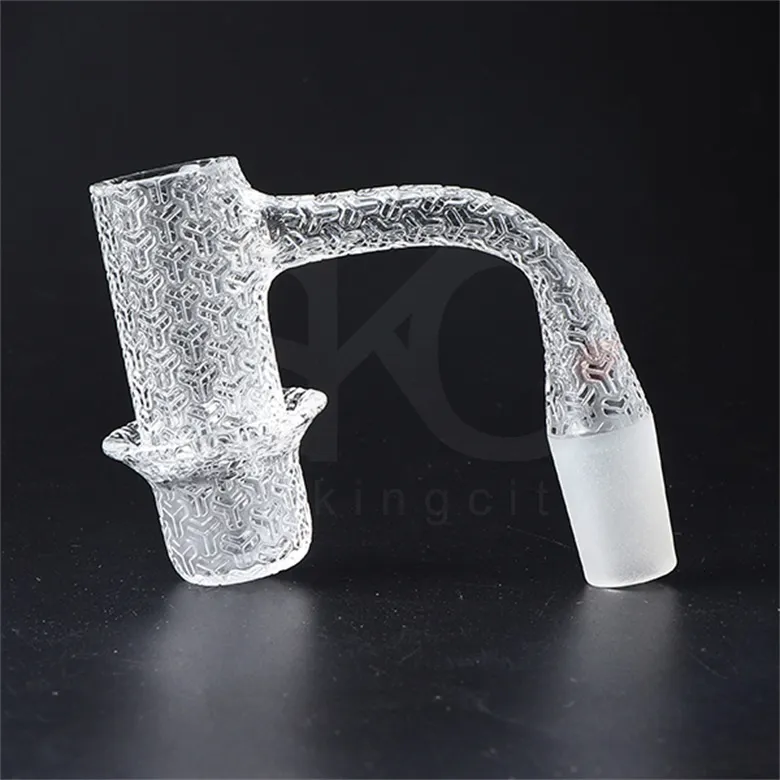 HALO Bangers Seamless Weld Smoke 20mmOD Sandblasted Beveled Edge Quartz Blender Bnager For Dab Rig Water Pipes Glass Bong