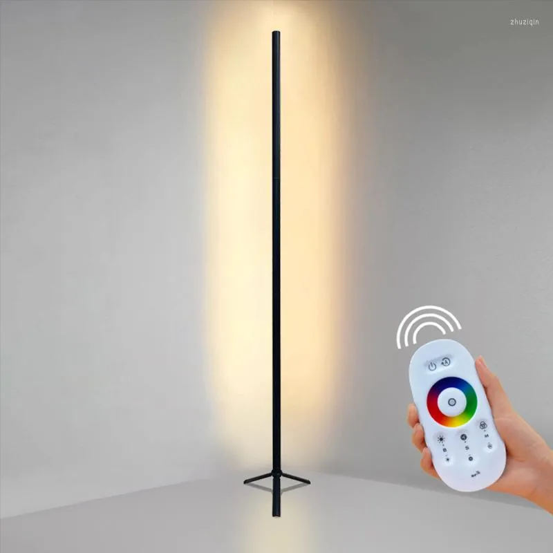 플로어 램프 라이트 분리 가능한 RGB 드림 컬러 다중 효과 터치 민감한 RF 원격 제어 침실 장식 LED 코너 램프 플로어