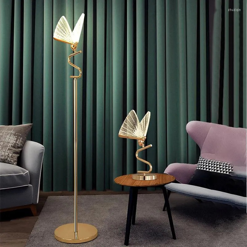 Vloerlampen eigentijdse lamp vlinder luxe gangpad lichten decoratie huis woonkamer slaapkamer ijzer kunst decoratieve verlichting