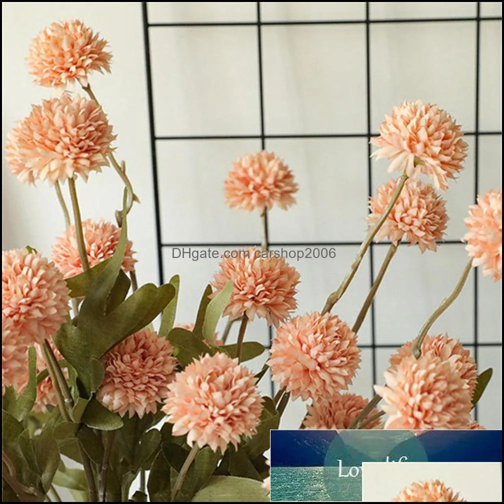 Dandelio Pompom Artificial Flower Branch Green Plants Wedding DIY Home Widding Decoration Valentines Day Gifts