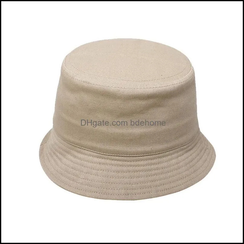 Plain Kids Bucket Hats Baby Boys Girls Caps Fishing Hat Cotton Sun Hat Children Breathable Summer Beach Hat 814 Q2