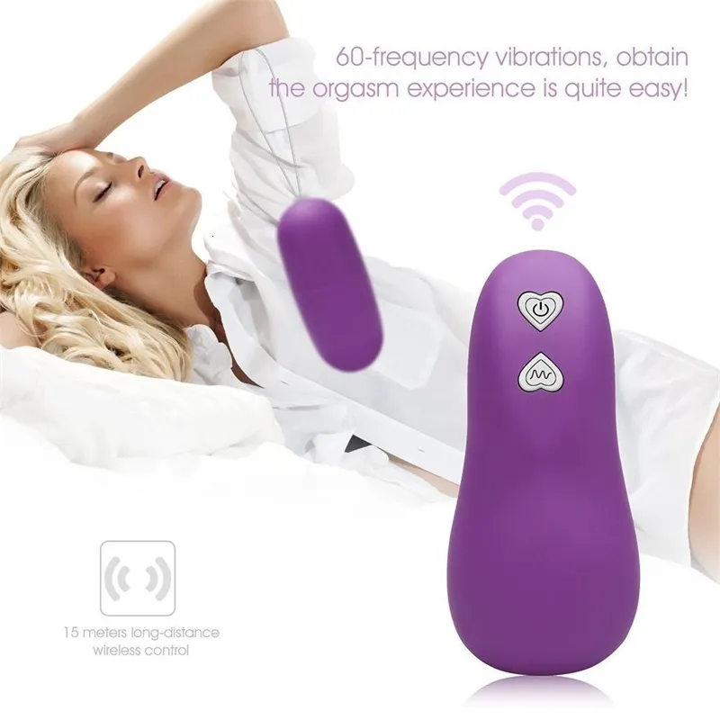 Sex Toy Massager Trådlös fjärrvibrator kraftfull 68 olika frekvens lysande vibrerande äggkulor Vuxna leksaker för kvinnor