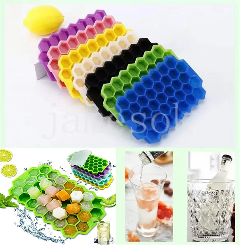 37 Grid Honeycomb Ice Lattice Creative Silicone Ices Cream Tools Honeycombs Silica Gel Ice Block Mold De354